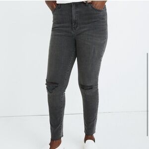 NWT Madewell Plus Size High-Rise Skinny Jeans in Black Sea Sz 36